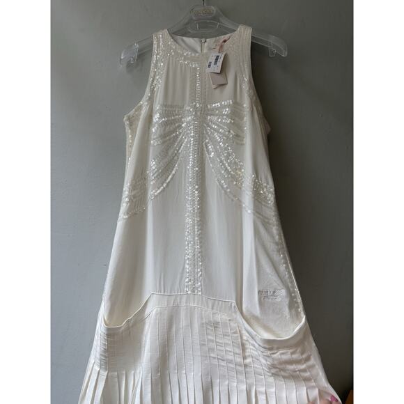 Roberto cavalli white sequins angels silk girls dress size 12 - Picture 3 of 16